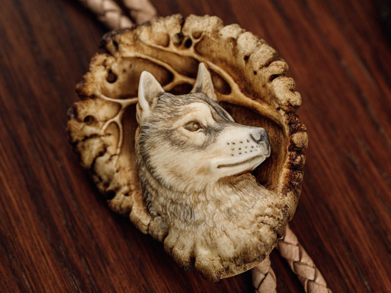 Zsinóros vadász nyakkendő - farkas