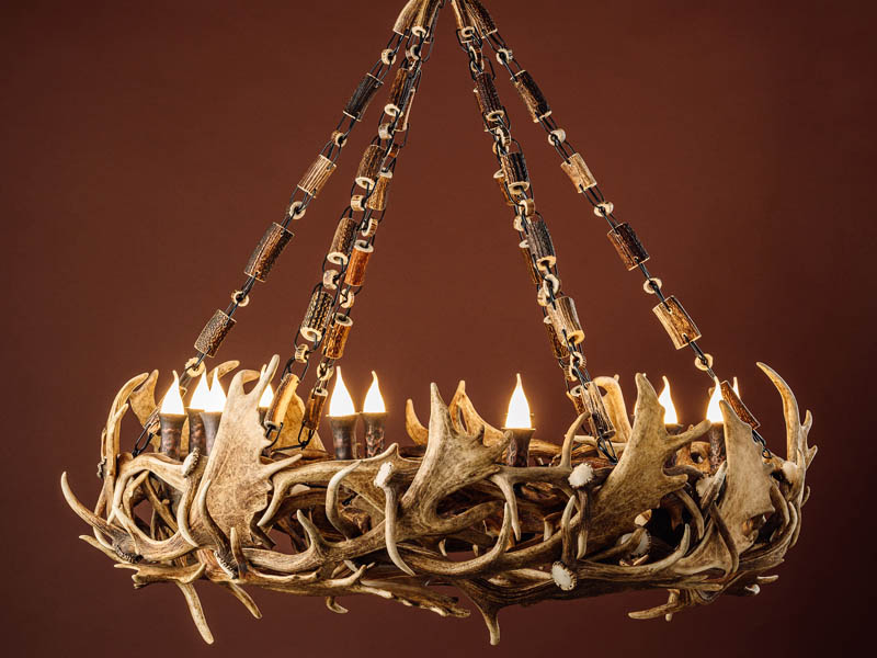 One tier fallow deer antlers chandelier